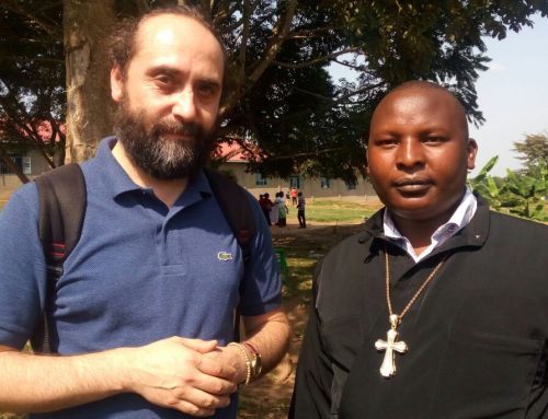 Fr Constantino’s Eliud with Andrei from Romania during a youth camp in Uganda